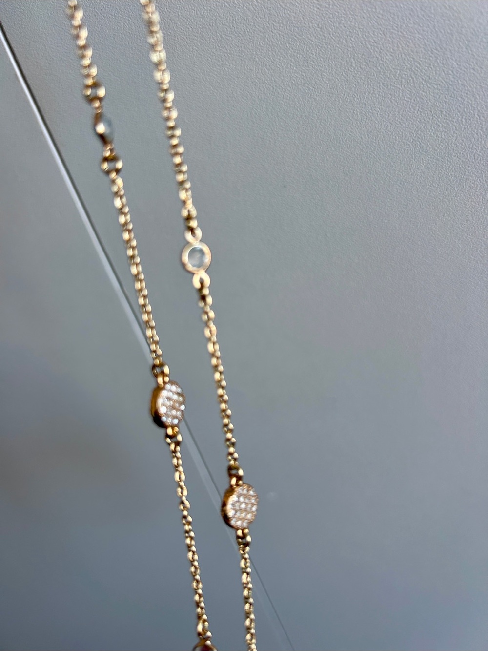 Kate Spade Cluster Gold Crystal Station and Pave 16” Necklace - Picture 2 of 10